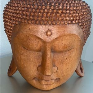 Large Wooden Buda Head